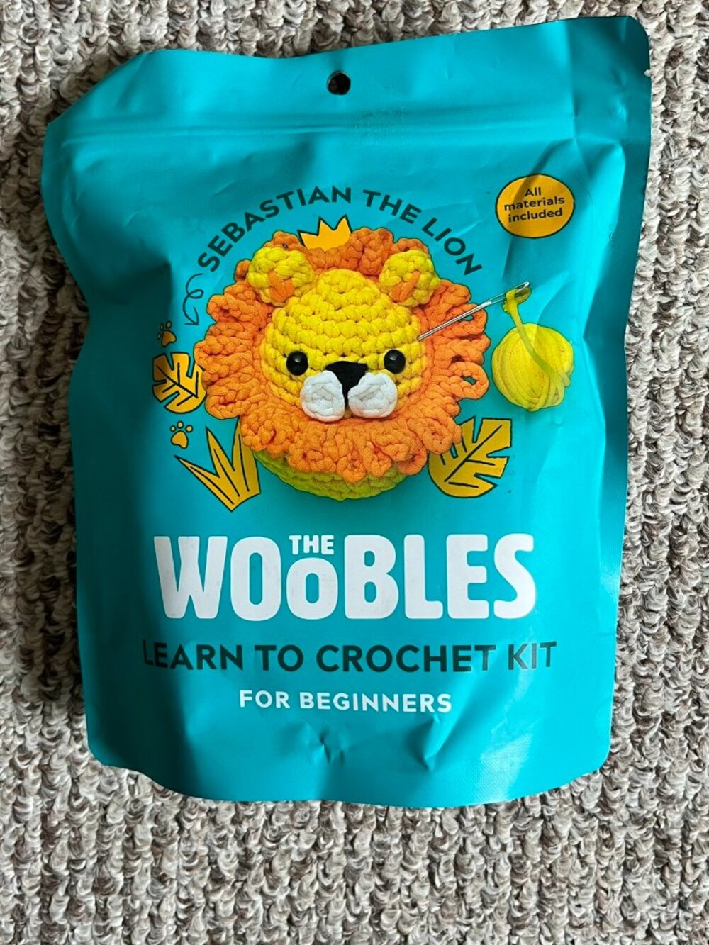 The Woobles Sebastian The Lion Learn To Crochet Kit For Beginners New unopened